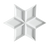 CAC China CMP-6 Super White Porcelain Star Shape CMP Compartment Tray (1 Dozen)