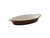 Tuxton B1N-120 12 Oz. Ceramic Caramel/Eggshell Oval / Oblong Welsh Rarebit (1 Dozen)
