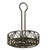 American Metalcraft LDCC18 Ironworks Condiment Rack 7.75" Dia. x 9" H