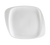 CAC China WH-9 Bone White Porcelain Square White Pearl Plate (2 Dozen Per Case)
