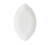 CAC China COL-V61 Super White Porcelain Free Form Flat Leaf Platter (1 Dozen)