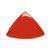 CAC China TRG-9-R Red Ceramic Triangular Festiware Plate (2 Dozen Per Case)