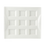CAC China CN-9T12 0.5 Oz. Super White Porcelain Rectangular CN Compartment Tray (1 Dozen)