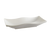 CAC China TOK-W23 30 Oz. Bone White Porcelain Rectangular Fashionware Platter (1 Dozen)