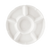 CAC China CMP-11 11" Dia. Super White Porcelain Round CMP Five Star Tray (1 Dozen)