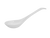 CAC China LN-SP10 4 Oz. Super White Porcelain Lion Head Soup Spoon (3 Dozen Per Case)