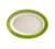 CAC China R-12-G Green Ceramic Oval Rainbow Platter (2 Dozen Per Case)