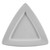 CAC China TRG-12 Super White Porcelain Triangular Festiware Plate (1 Dozen)