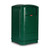 Rubbermaid FG396400DGRN 50 Gal. Green Plastic Rectangular Plaza Container