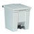 Rubbermaid FG614300WHT 8 Gal. White Plastic Rectangular Step-On Container
