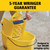 Rubbermaid FG748000YEL 26 Qt. Web Molded Plastic and Tubular Steel Side Press WaveBrake Mop Bucket and Wringer Combo