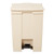 Rubbermaid FG614500BEIG 18 Gal. Beige Plastic Rectangular Step-On Container