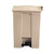 Rubbermaid FG614500BEIG 18 Gal. Beige Plastic Rectangular Step-On Container