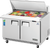Everest Refrigeration EPBR2 47.5" W Two-Section Two Door Sandwich Prep Table