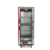 Metro C539-HLDC-S C5 3 Series Red Full-Size Insulated Low Wattage Heated Holding Cabinet with Clear Dutch Doors and 4 Adjustable Wire Shelves - 120V