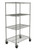 Metro N536BBR 36" W Super Erecta Brite Shelves & Chrome Plated Posts 600 Lbs. Capacity Super Erecta Stem Caster Cart Wire