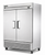True T-49-HC 54.13" W Two-Section Stainless Steel Door Reach-In Refrigerator - 115 Volts