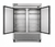 True T-49-HC 54.13" W Two-Section Stainless Steel Door Reach-In Refrigerator - 115 Volts
