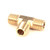 0503802 TEE, 3/8 MPT BRASS FORGED
