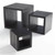 American Metalcraft RSB1 5" Sq. x 5" H Black Wood Riser Set