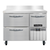 Continental Refrigerator RA43NBS-D 43"W Two Drawer and One Door Stainless Steel Refrigerated Base Worktop Unit With 6"H Backsplash