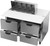 Beverage Air SPED48HC-08C-4 48" W Two-Section Four Drawer Sandwich Top Refrigerated Counter
