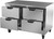 Beverage Air UCRD48AHC-4 48"W Two-Section Reach-In Undercounter Refrigerator