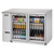 Everest Refrigeration EBB48G-SS 49"W Two-Section Glass Door Back Bar Refrigerator