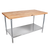 John Boos JNS11 Wood Top 72"W x 30"D x 35"H 1-1/2" thick Edge Grain Flat Top Work Table