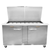 Traulsen UST6024-LR 60" W Two-Section Reach-In Dealer's Choice Compact Prep Table Refrigerator with low-profile flat cover