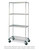 Metro N456EC 48" W Chrome Shelves & Chrome Plated Posts 900 Lbs. Capacity Super Erecta Stem Caster Cart Wire