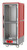 Metro C539-HDC-U C5 3 Series Red Full-Size Insulated Heated Holding Cabinet with Clear Dutch Doors and Universal Wire Slides - 120V