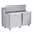 Traulsen UPT6012-LR 60" W Two-Section Reach-In Dealer's Choice Compact Prep Table Refrigerator with roll-top lid which serves as an overshelf