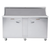 Traulsen UPT7230-LL-SB 72" W Two-Section Reach-In Dealer's Choice Compact Prep Table Refrigerator with roll-top lid which serves as an overshelf