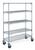 Metro 5A566EC Super Adjustable Super Erecta Stem Caster Cart 60"W Chrome Finish Shelves & Posts