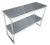 Advance Tabco EDS-12-96-X 96.25" W x 12" D x 32" H Stainless Steel 18 Gauge Double Special Value Double Overshelf