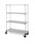Metro F536EG Super Erecta Stem Caster Cart Solid 36"W Galvanized Flat Shelves & Chrome Plated Posts 900 Lbs. Capacity