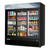 Everest Refrigeration EMGR69B 72.88" W Three-Section Reach-In Glass Door Reach-In Glass Door Merchandiser Refrigeration