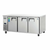 Everest Refrigeration ETR3 71.13"W Three-Section Solid Door Undercounter/Worktop Refrigerator