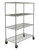 Metro N556BBR 48" W Super Erecta Brite Shelves & Chrome Plated Posts 600 Lbs. Capacity Super Erecta Stem Caster Cart Wire