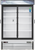 Everest Refrigeration EMGR48C 53.13" W Two-Section Glass Door Reach-In Glass Door Chromatography Refrigerator