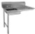 Advance Tabco DTU-U60-72L-X 72" W 16 Gauge 304 Stainless Steel Top Left of Machine Undercounter Special Value Dishtable