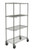 Metro N336BC 36" W Chrome Shelves & Chrome Plated Posts 600 Lbs. Capacity Super Erecta Stem Caster Cart Wire