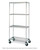 Metro N456BC 48" W Chrome Shelves & Chrome Plated Posts 600 Lbs. Capacity Super Erecta Stem Caster Cart Wire