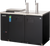 Everest Refrigeration EBD2-CT 57.75"W Two-Section Solid Door Club Top Direct Draw Keg Refrigerator
