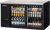 Everest Refrigeration EBB69G-SD 68"W Two-Section Glass Door Back Bar Refrigerator