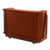 Cambro BAR650PMT189 67-1/2" Cambar Two-Tone Brown Mahogany Portable Bar with 7-Bottle Speed Rail