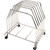San Jamar KLRST 10-11/16"L x 8-3/4"W x 11"H Stainless Steel Cutting Board Storage Stand