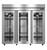 Hoshizaki R3A-FGE Steelheart Series 82.5" W Stainless Steel Three-Section 3 Full Height Hinged Glass Doors Reach-In Refrigerator - 115 Volts