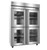 Hoshizaki R2A-HGE Steelheart Series 55" W Stainless Steel Two-Section 4 Half Height Hinged Glass Doors Reach-In Refrigerator - 115 Volts
